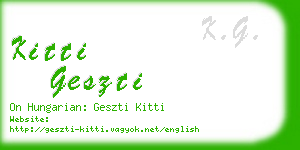 kitti geszti business card